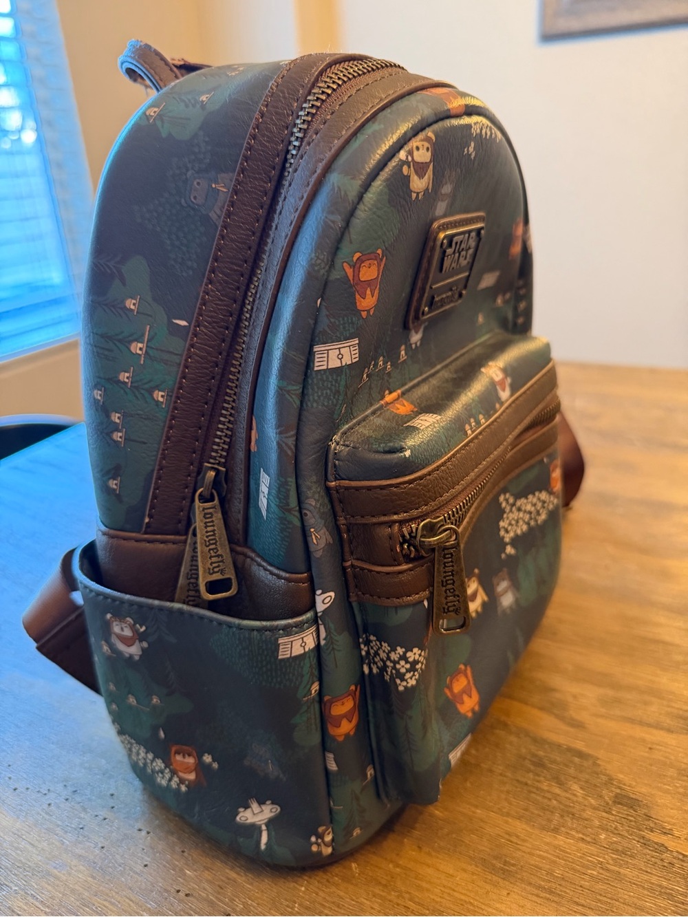 Loungefly Disney Star Wars Ewoks Ewok Forest Faux Leather Mini Backpack